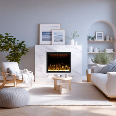 Omni-Burn 30.71In Wide Electric Fireplace With App Control,13 Flame Colours,3 Top Light Colors,timerRecessed And Wall-Mounted from B&Q