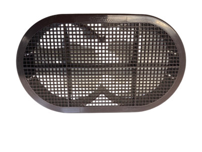 Double Round Soffit Vent Brown from B&Q