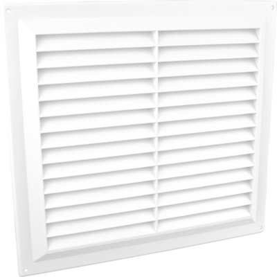 Plastic Internal 9X9 White Louvre Vent from B&Q