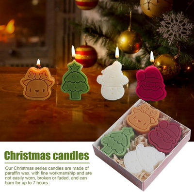 4 Pieces Christmas Candles Set Christmas Gift Set from B&Q