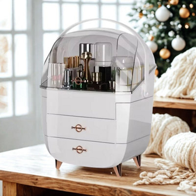 Smartbies Large Capacity Dustproof Makeup Storage Box With Drawer Organiser from B&Q