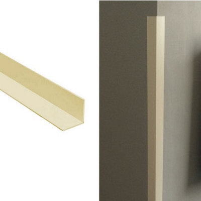 Cream Corner Wall Protector Protection Plastic Angle 40mm X 40mm X 1 Metre from B&Q