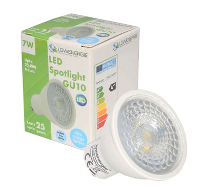 Lowenergie 75W Equivalent Brightness Gu10 7W Led SpotlightDay White from B&Q