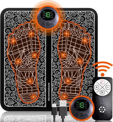 Dyzi Black Ems Foot Massager Electrical Muscle Stimulation For Pain Relief And Improve Circulation from B&Q