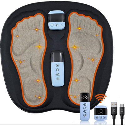 Dyzi Black Ems Foot Massager Electrical Muscle Stimulation Pain Relief Improve Circulation V2 from B&Q