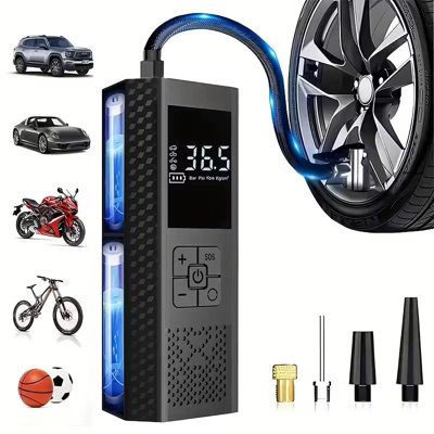 Dyzi Cordless Portable Air Compressor 150 Psi Digital Tyre Inflator With Led Light from B&Q