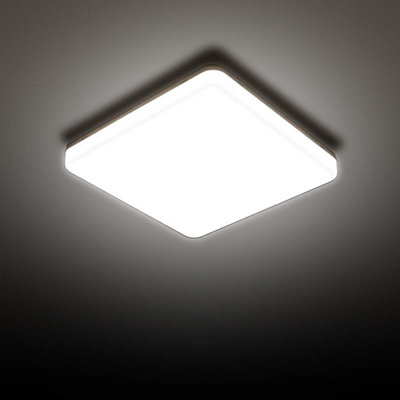 Sunzos Led Ceiling Light24 W Daylight White Lights 6500 K2160 Lm Bright Kitchen For BedroomHallwayOutside Porch And More from B&Q