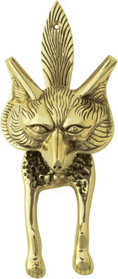 Castelion Solid Brass Fox Door Knocker from B&Q