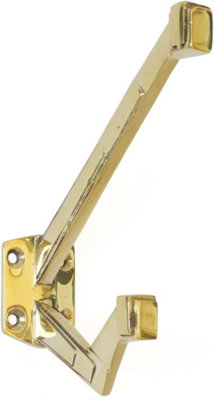 Castelion Brass Art Deco Hat And Coat Hook from B&Q