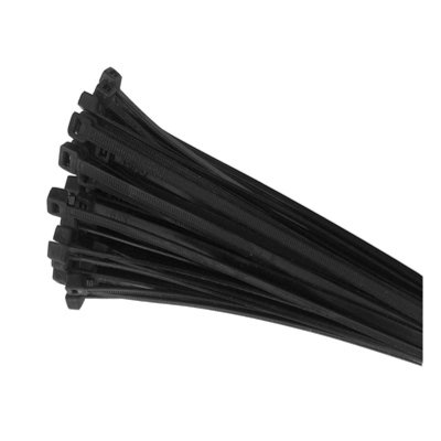 100 X Black Nylon Cable Ties 100 X 2.5mm / Extra Strong Zip Tie Wraps from B&Q