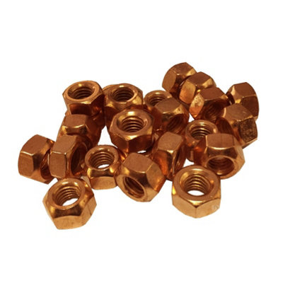 Home.smart 4 X Copper Flashed Exhaust Manifold Nuts M8 X 1.25 Pitch High Temperature from B&Q