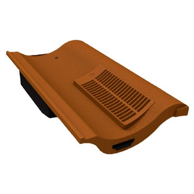 B&Q Terracotta Single Pantile Roof Tile Vent, Marley Anglia, Redland & Sandtoft