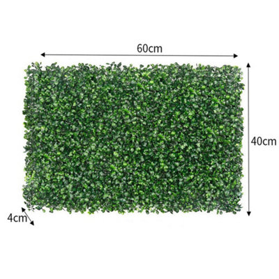 12X Artificial Greenery Wall Hedge Grass Fence Plant Fake Mat Foliage Panel from B&Q