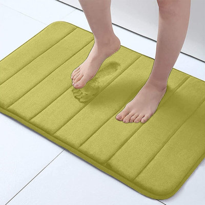  - Green Memory Foam Bath Mat 50X80CmSuper SoftNon-Slip & Absorbent Bathroom/door Rug