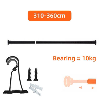 310-360Cm Telescopic Net Voile Tension Curtain Rail Pole Rod Rods Extendable Spring Loaded from B&Q