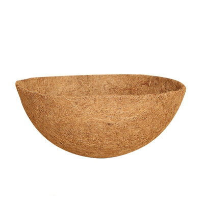  - 18" Round Natural Coco Fibre Hanging Basket Liner