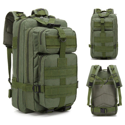 Tactical Military Backpack Army Green Army Rucksack Camping Hiking Trekking from B&Q