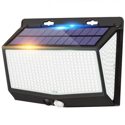  - 468 Led Solar Motion Sensor Outdoor Security Wall LightIp65 Black