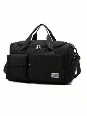 Black Womens Large Gym Duffel Bag Ladies Weekend Travel Holdall Sport Gym Bags Luggage from B&Q