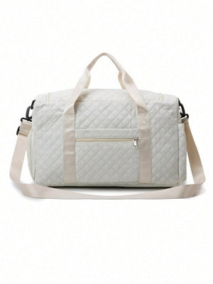 Beige Womens Large Gym Duffel Bag Ladies Weekend Travel Holdall Sport Gym Bags Luggage from B&Q