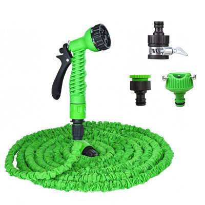 50 Ft Expandable Garden Hose Pipe Anti Kink With 7 Function Water Spray Gun Magic Hose from B&Q
