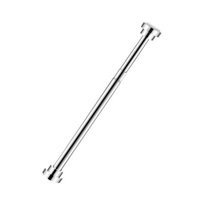 Heavy Duty Extendable Shower Curtain Tension Rail Telescopic Bath Pole No Drill 105-170Cm from B&Q