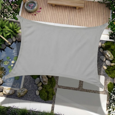 Sun Shade Sail Grey 3X3M Square Outdoor Garden Patio Party Sunscreen Awning Canopy Uv Block from B&Q