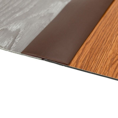  - 1M Coffee Self-Adhesive Pvc Floor Transition Strip 40mmDurable Flooring Divider Threshold Trim