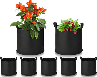5Pcs 10 Gallon Felt Plant Grow Bags Garden Vegetable Potato Planter Pots With Handles from B&Q