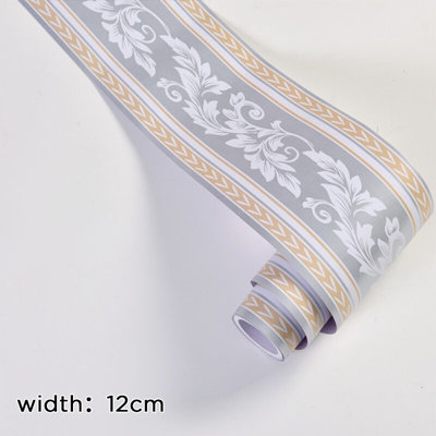  - 10M Self Adhesive Wall Border Trim Pvc Wallpaper Sticker 12Cm Decorative Strip