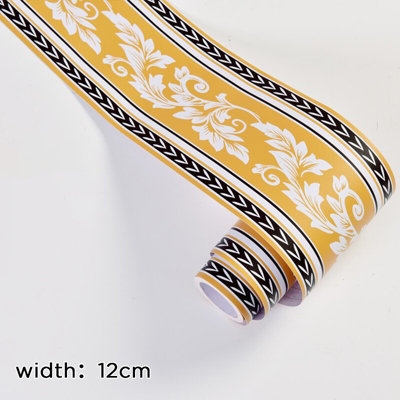  - 10M Self Adhesive Wall Border Trim Pvc Wallpaper Sticker 12Cm Decorative Strip