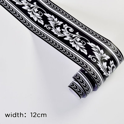  - 10M Self Adhesive Wall Border Trim Pvc Wallpaper Sticker 12Cm Decorative Strip