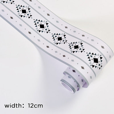  - 10M Self Adhesive Wall Border Trim Pvc Wallpaper Sticker 12Cm Decorative Strip