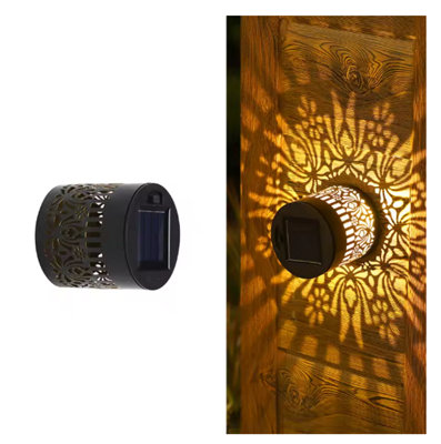  - Solar Peony Wall Light Outdoor Garden Fence Projector Lamp Patio Ambient Deco