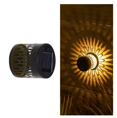  - Solar Sunflower Wall Light Outdoor Garden Fence Projector Lamp Patio Ambient Deco