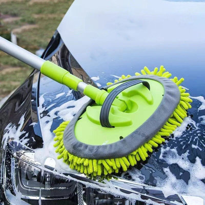 - Adjustable Telescopic Car Wash Brush Kit Mop Long Handle Vehicle Cleaning Tool