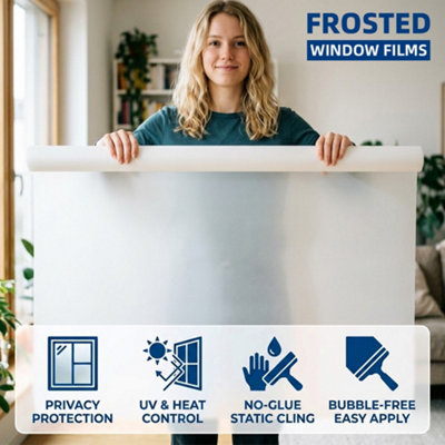  - 70X200Cm Window Film Privacy Bubble Free Frosted Film Self Adhesive Etched Glass Vinyl