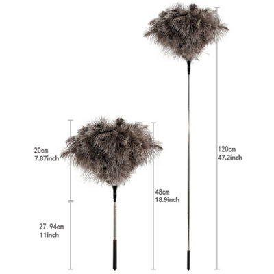 Retractable Feather Duster With Nonslip Handle Extendable Ostrich Feather Duster from B&Q