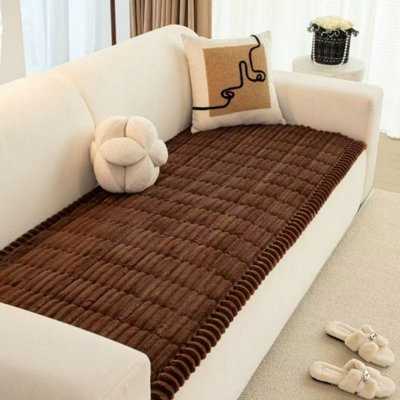 - Deep Coffee Plush Pet Sofa Cover 70X120CmUltra SoftNon-Slip & Machine Washable Furniture Protector