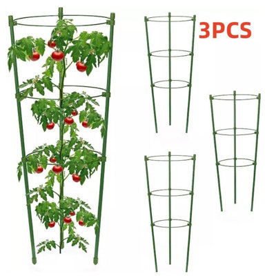 3Pcs Set Adjustable Tomato Cage Plant Support Cages Garden Cucumber Trellis Ring