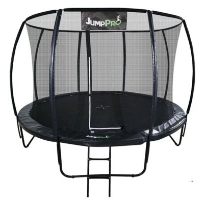 14Ft Jumppro™ Xcel Black Round Trampoline With Enclosure from B&Q