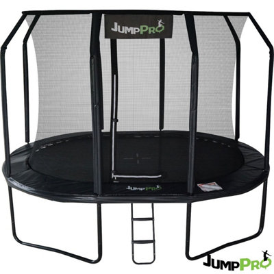 10Ft X 7Ft Jumppro™ Xcel Black Oval Trampoline With Enclosure from B&Q