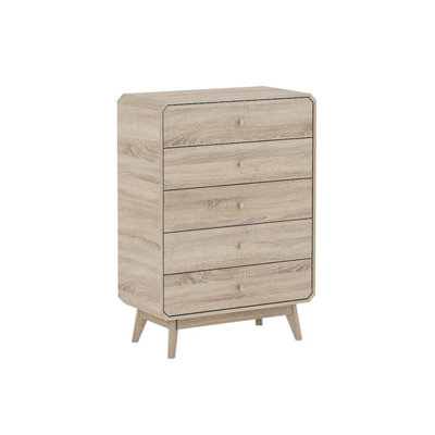 Kidsaw Br15, 5 Drawer Chest In Oak Light