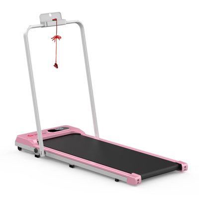 Onemill Folding Treadmill With Side Handrail1-6Km/h For Home And Office Use-Pink from B&Q
