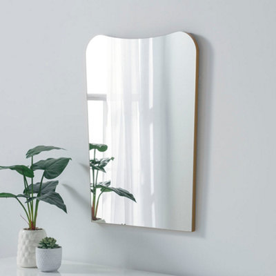 B&Q -  Irregular Frameless Gold Mirror 79(H)X56Cm(W)