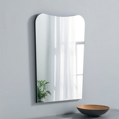 B&Q -  Irregular Frameless Black Mirror 79(H)X56Cm(W)