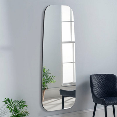 B&Q -  Full Length Organic Pebble Mirror Black