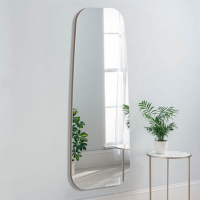 Yearn Full Length Organic Pebble Mirror Gold from B&Q
