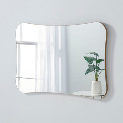 Yearn Barnsbury Frameless Gold Organic Mirror 120X80Cm from B&Q