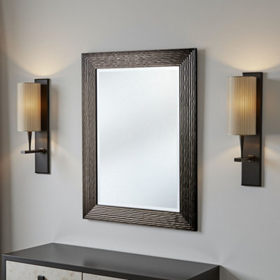 Yearn Bronze Wave Framed Mirror 79X64Cm from B&Q